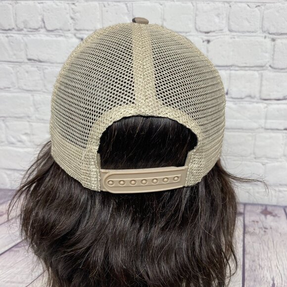 Camo Trucker Hat Distressed Cap Mesh Anaheim Ducks Patch Pacific Premier Item#2 - Picture 3 of 9